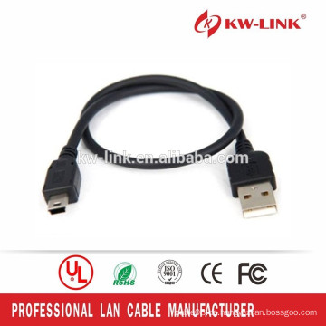 1M / 2M / 3M / 5M / 10M BC Leiter Schwarzes USB2.0 Mini 5Pin Kabel mit Fabrik-Preis